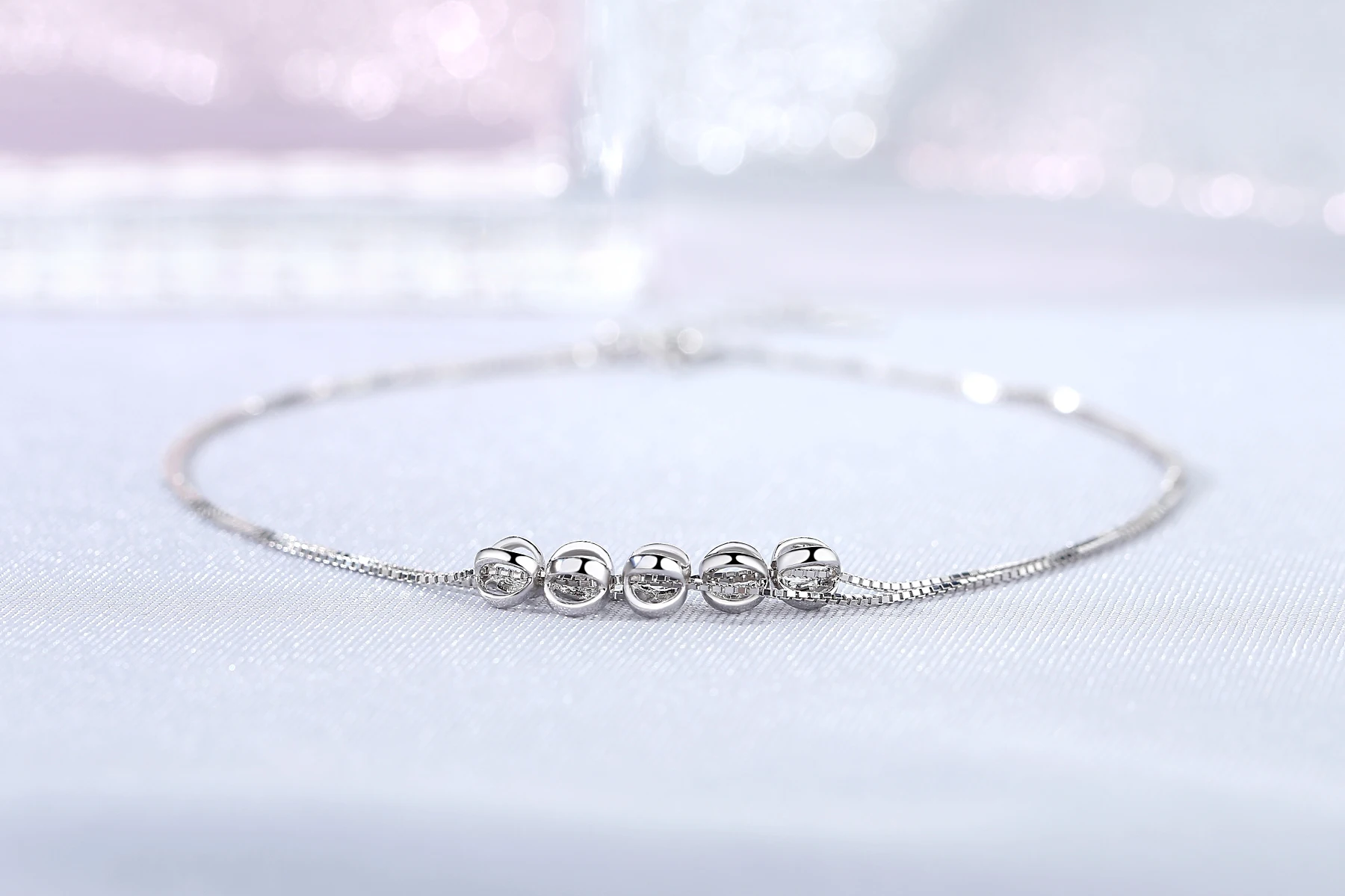 Simple daily 925 sterling silver anklet jewelry women(图1)