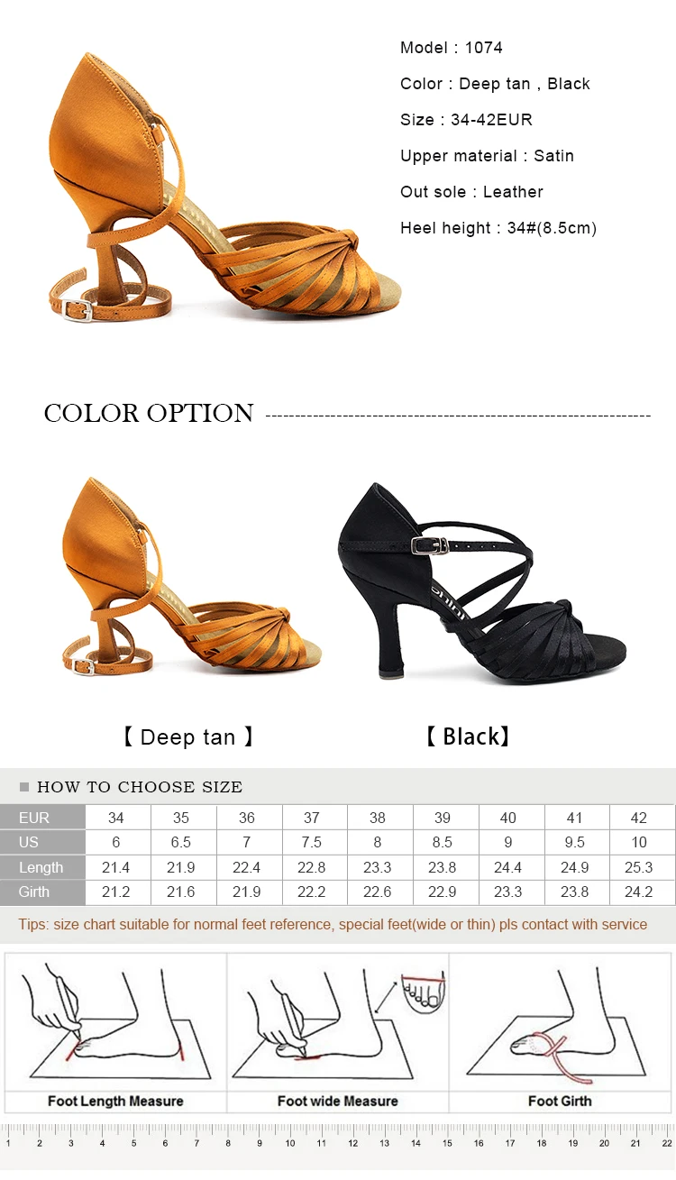 Ladies Classic Satin 7 Strap Tango Salsa Bachata Ballroom Practice