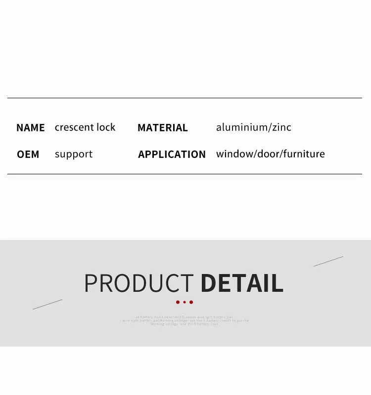 Factory direct 360 degrees rotating crescent lock for sliding window