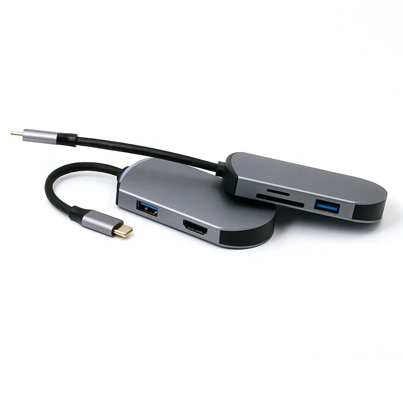 
Factory wholesale at low prices 5 in 1 sd df usb3.0 power 4K30HZ cable adapter usb c to hdmi for macbook pro 