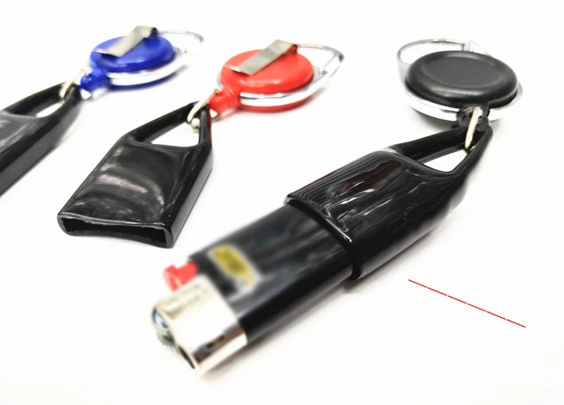 Custom Creative Lighter Leash Retractable Customized Logo Keychain