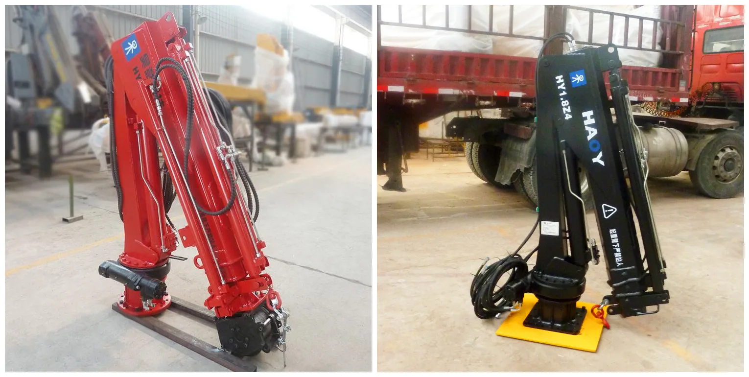 1.8 Ton Small Car Lift Crane Mounted 4x2 Pickup Truck With Motor Pump