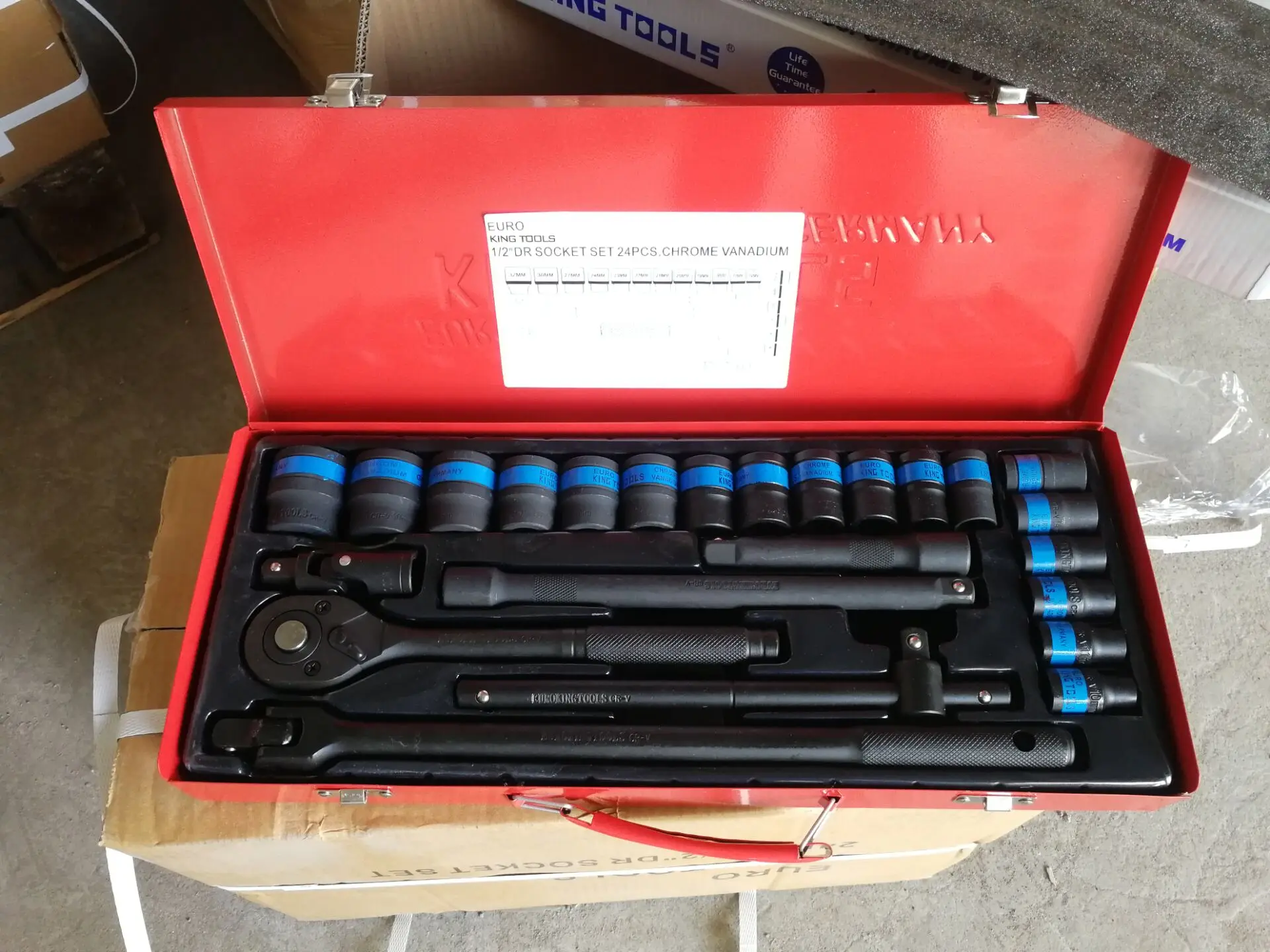 24 Pcs Eurokingtools 1/2 Dr. Sockets Set Black Color Buy German