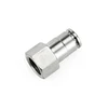 BPCF series full brass nickel plated Internal threaded straight pipe connector