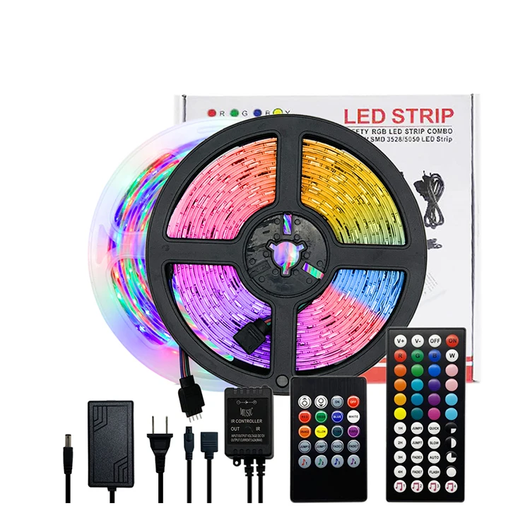 China hot sale best quality dc 12v 3a music control 24 key 5m led strip light for wholesale