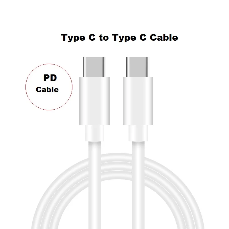 

Type C To Type C TPE Fast Charging Data Cable 5V 3A 60w White PD USB-C Cable For Computer For Phone