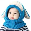 New Fashion Kids Neck Warmer Baby Crochet Knitted Caps Winter Hat and Scarf For Children