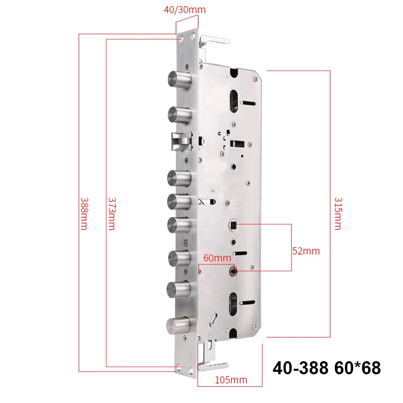 High Security Stainless Steel Intelligent Fingerprint Lock Body