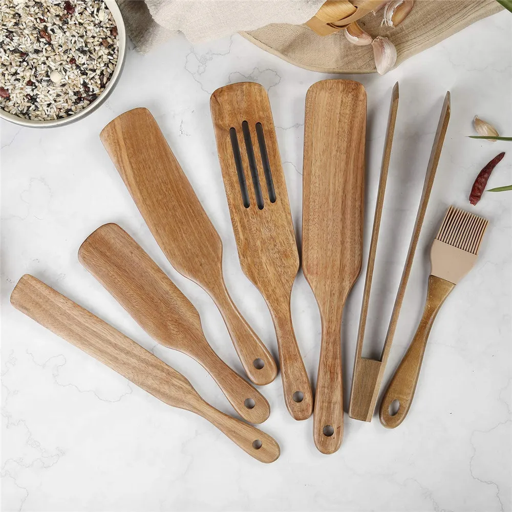 Highquality Acacia Wood Spurtle Kitchen Utensils Wooden Spoons For