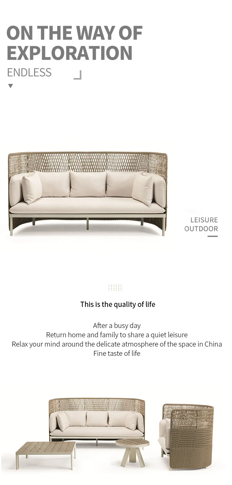 leisure world outdoor furniture on New Design Modern Patio Outdoor Rope Furniture For Garden Sofa Set Living Room Wicker Rattan Chair R Garden Sets Wholesale Furniturewholesales Com