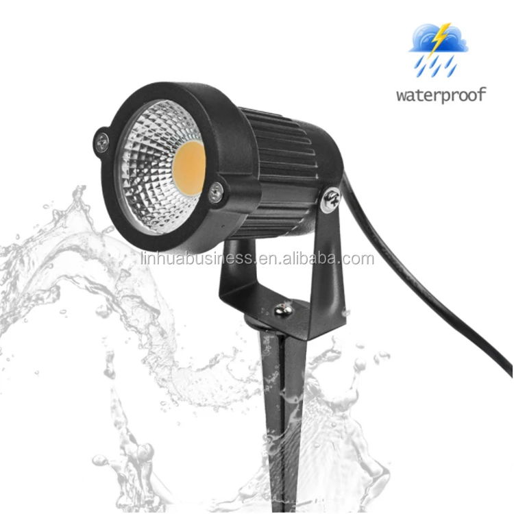 MiniSun Adjustable Black LED Outdoor Ground Spike Wall Light  Spotlight IP65 