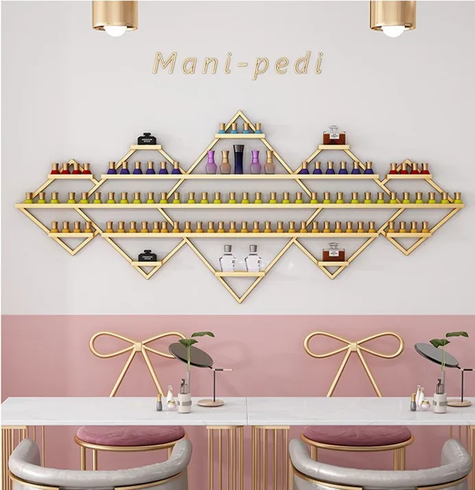 Iron Mesh Home Wall Storage Rack With Hook Wood Wall Shelf