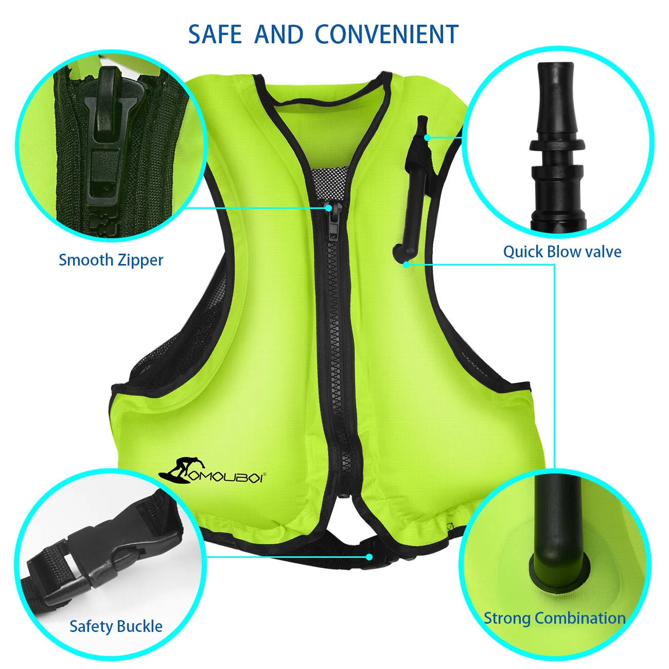
OEM Swimming Life Jacket Manufacturer Wholesale Safety Floatage Vest Water Swimming PFD for Men and Women 