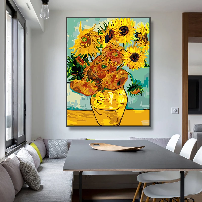 Wholesale Digital Wall Painting Stretched Diy Painting Paint By Number