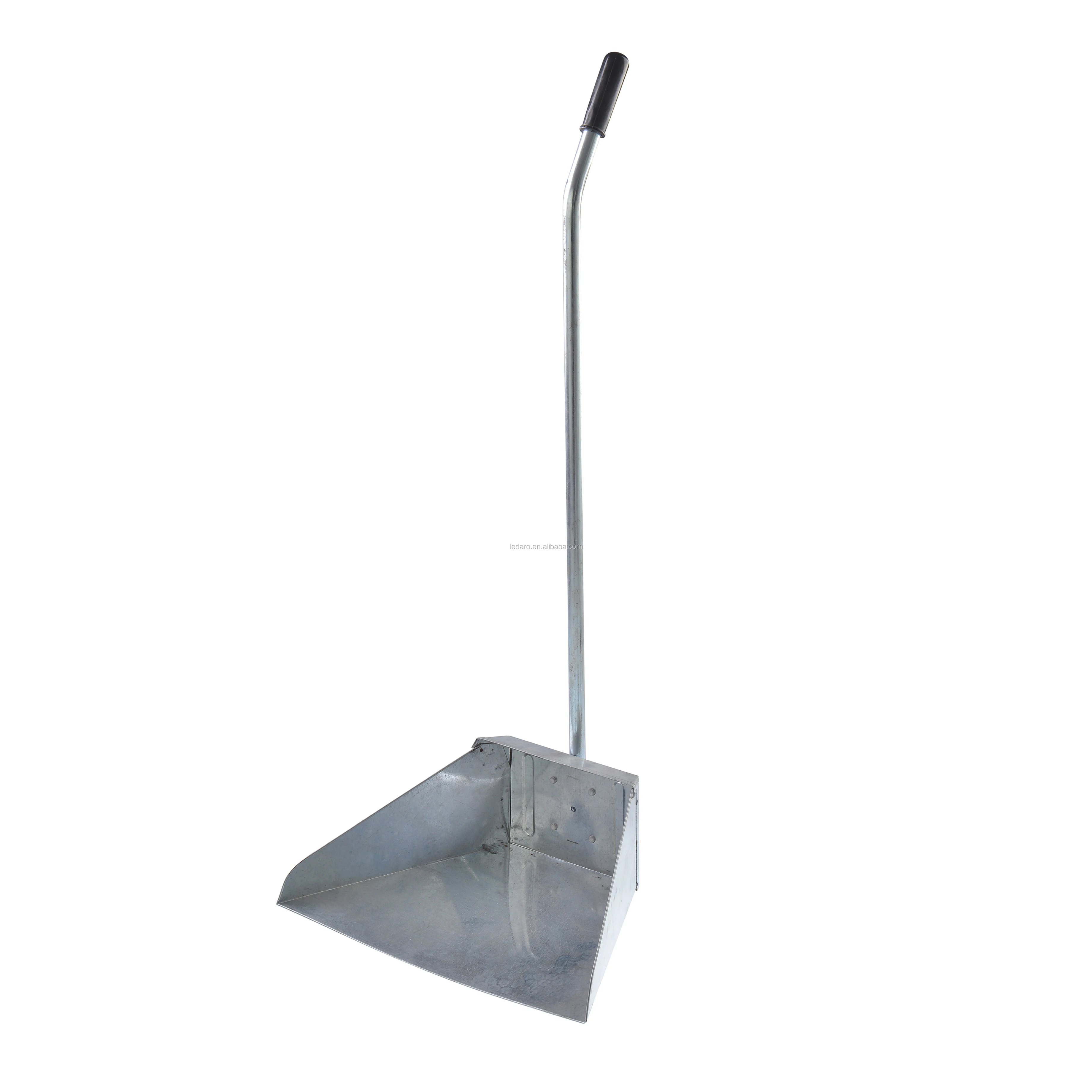 Dustpan Heavy Duty Hooded Dust Pan Long Handle Metal Household