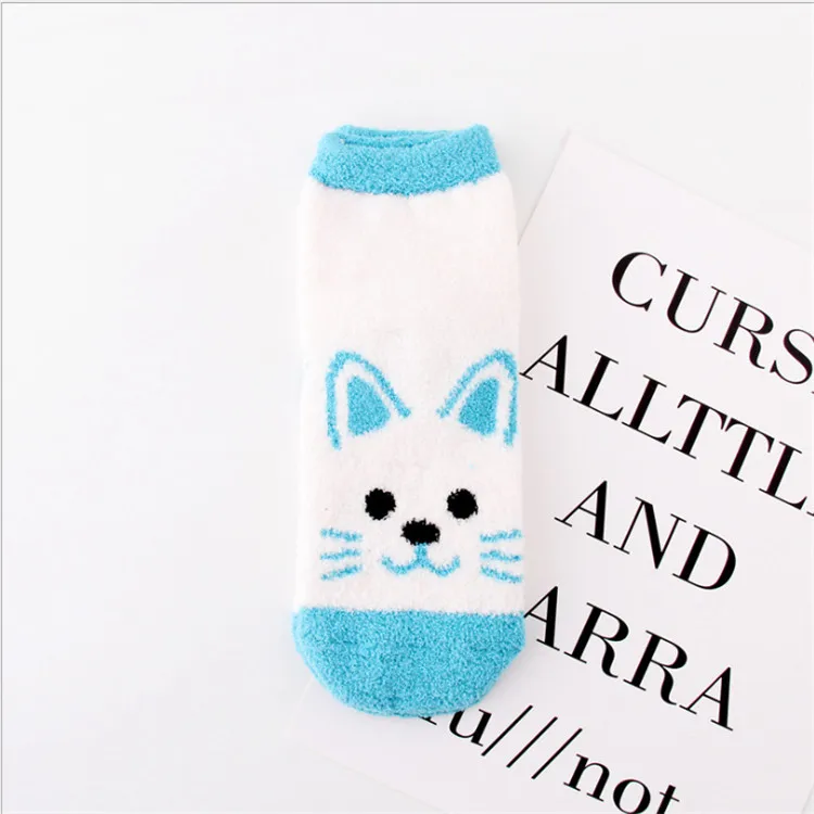 Wholesale Bulk Cat Cartoon Animal Fuzzy Socks Buy Fuzzy Socks