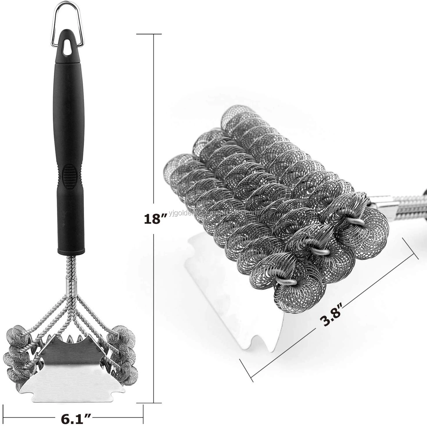 Stainless Steel Bbq Grill Clean Brush Bristle Free And Scraper Barbecue Grill Accessories Tools