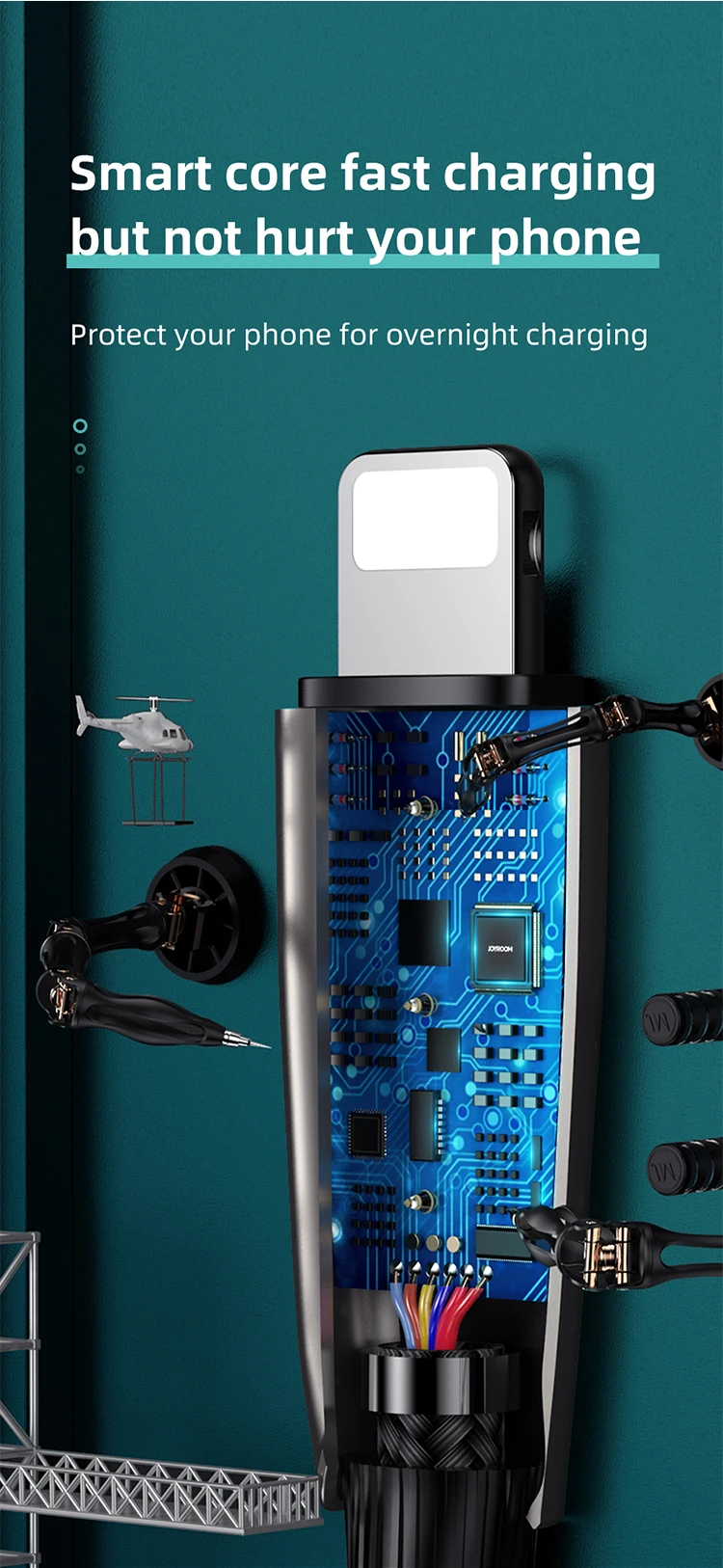 Customized M399 3A Quick Charging data transmission flash light zinc alloy nylon braided USB phone cable - ANKUX.COM