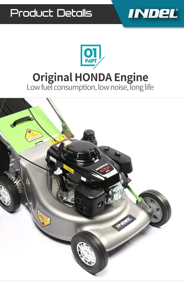 Indel Lawn Mower Aluminum Chassis With Fabric 20 "gas Catcher Neck