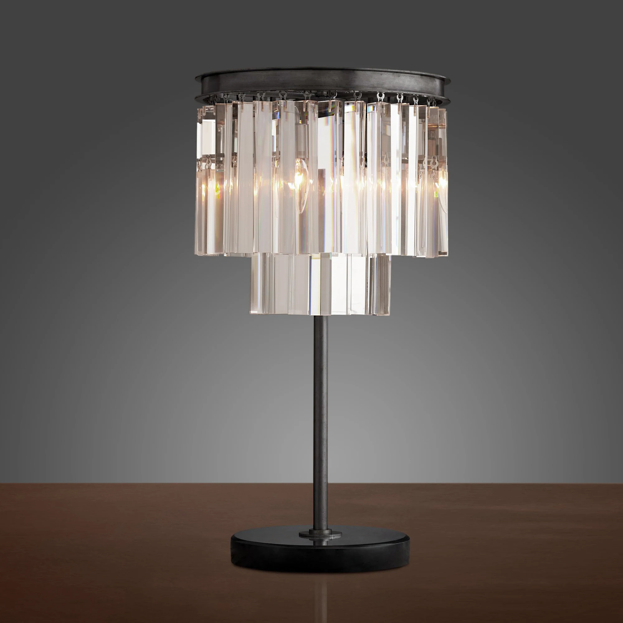 Guzhen wholesale China supplier chandelier black table lamp for room