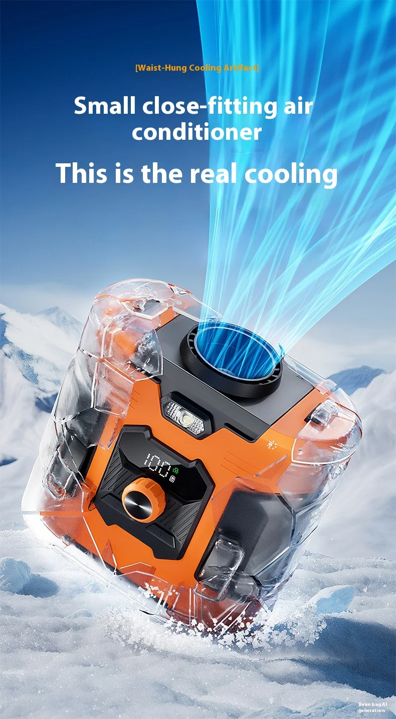 Portable Clip-on Waist Fan, USB, 6000ml - detail 22