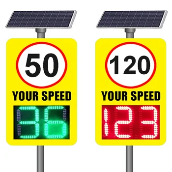 Solar Powered Traffic Safety Radar Speed Board With Lively Face Speed ...