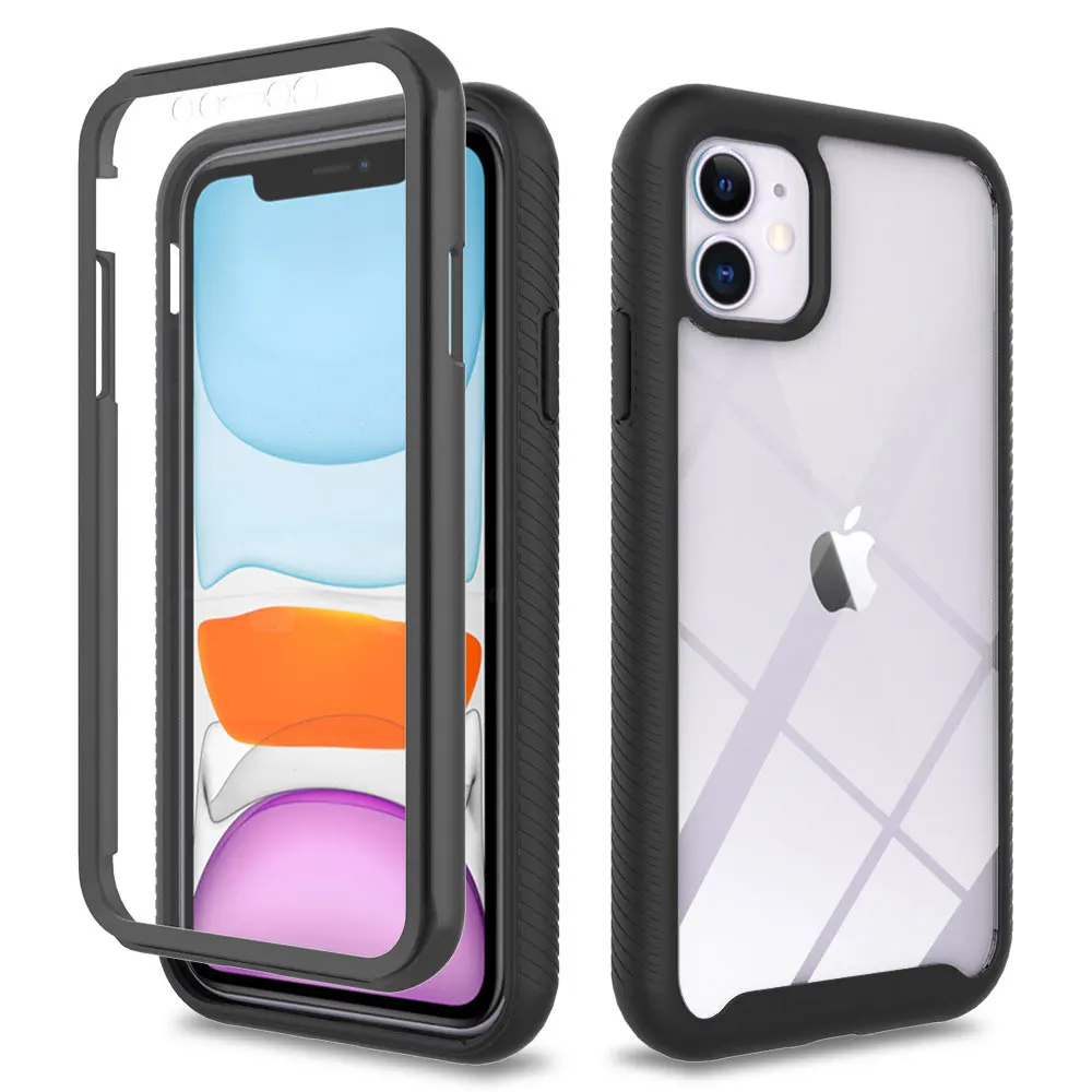 Antichoc Robuste D&eacute;fenseur &Eacute;tui Pour iPhone 11 Pro Max Robuste Hybride Transparente transparente Couverture Arri&egrave;re - ANKUX Tech Co., Ltd