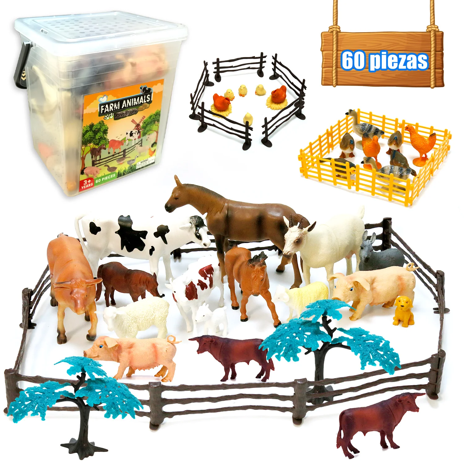 Wholesale Farm Animals Figurines Toys,60pcs Realistic Learning Educational  Toys For Kids,Toddlers Birthday Set - Buy Wholesale Realistic Simulation  Jumbo Plastic Farm Figurines Animal Toys Play Set For Kids Large Farm Animals  Figures,Realistic