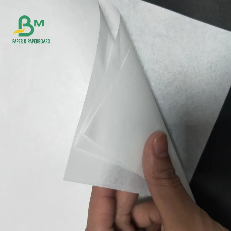 Machine Glazed MG White Kraft Paper Roll 35gsm 40gsm For Food Service