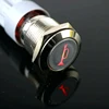 19mm Alumina self-locking switch car speaker horn button switch metal Led light latching fixed button switch HORN Flat