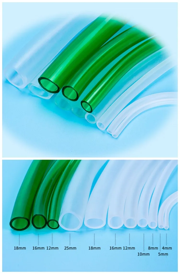 Aquarium Hose Clear Co2 Hose 6x4 Black Deluxe Silicone Aquarium Airline