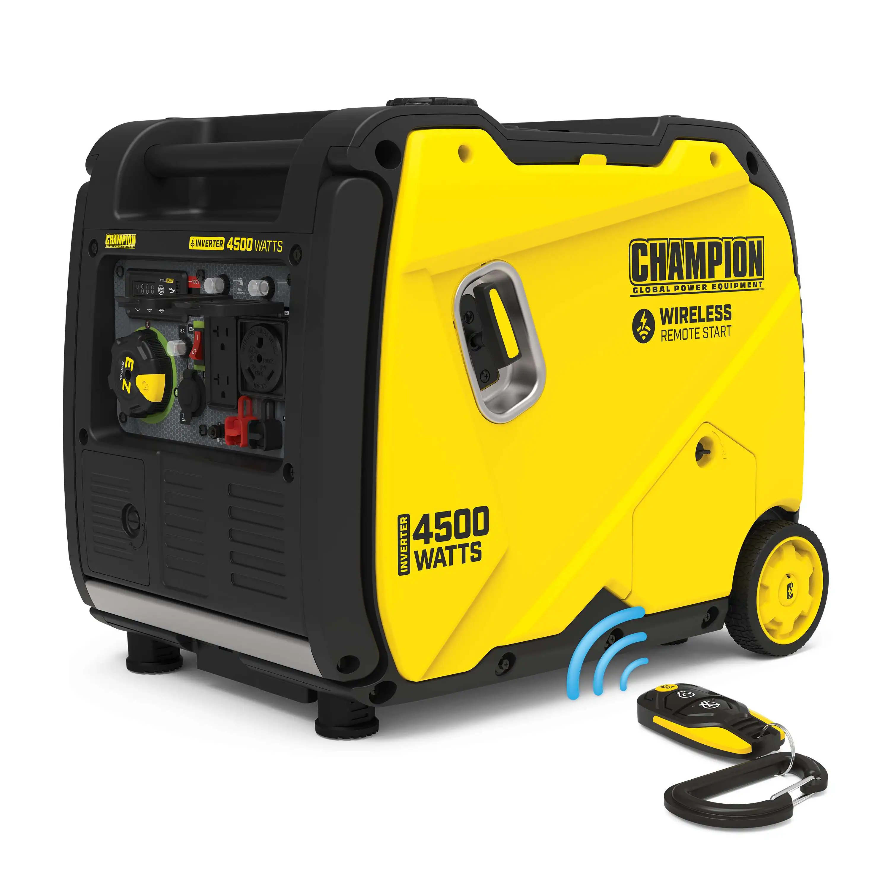 champion power equipment 4500 watt wireless remote start inverter generator