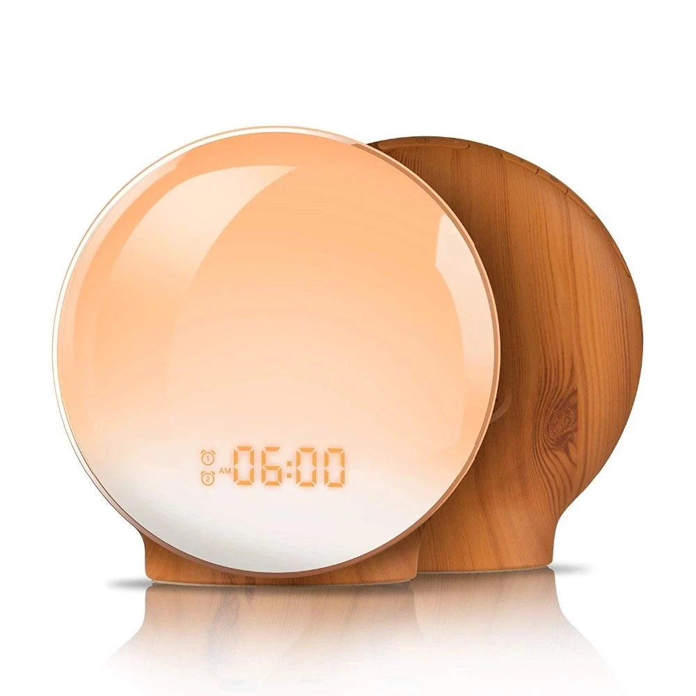 Alarm Clock Wake Up Light Smart Digital Snooze Nature Night Lamp Sunrise  Colorful Light Nature Sounds Fm Radio - Buy Alarm Clock Wake Up,Nature  Night Lamp Clock Sunrise,Colorful Light With Nature Sounds