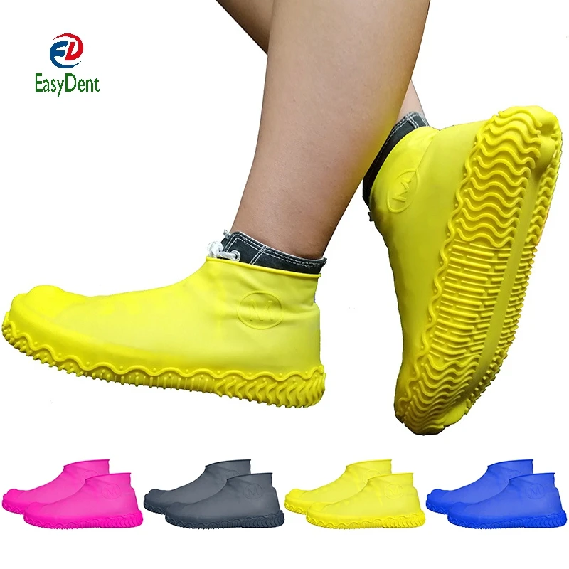 Silicone Waterproof Shoe Cover Outdoor Rainproof Hiking Skid-proof Light in Dark 