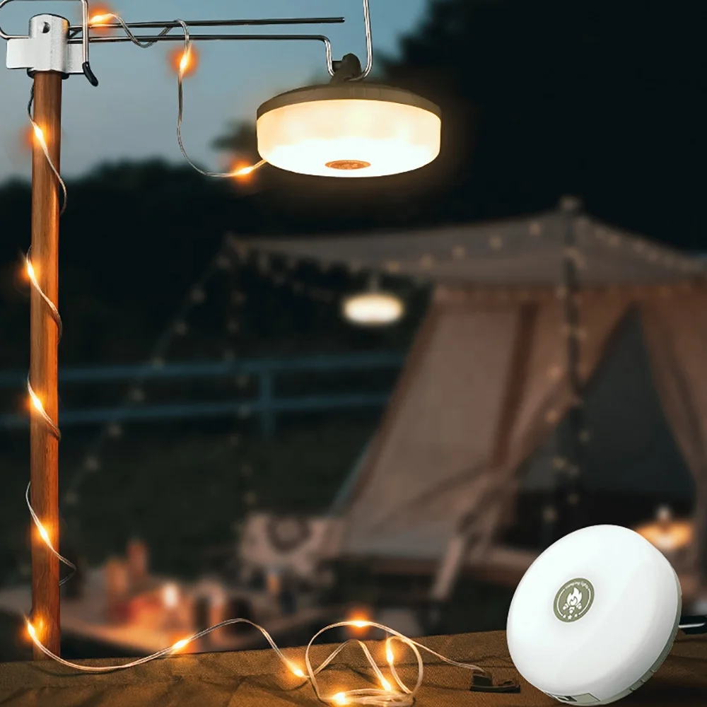 Durable And Waterproof Camping Lights String Portable Outdoor String Lights Adjustable Yard And