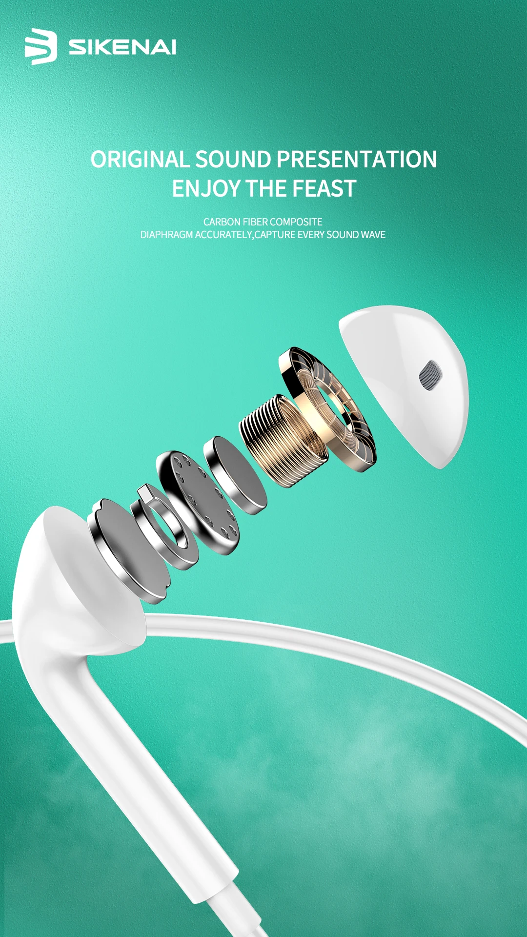 Sikenai 8pin With Microphone Wired Headset For Iphone 11 Xr Xs 12pro