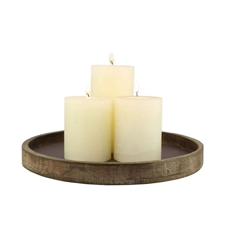 round wood serving tray rustic