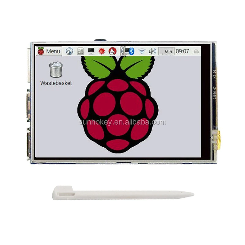 Support de support de boîtier acrylique d'affichage d'écran LCD de 5 pouces  pour Raspberry