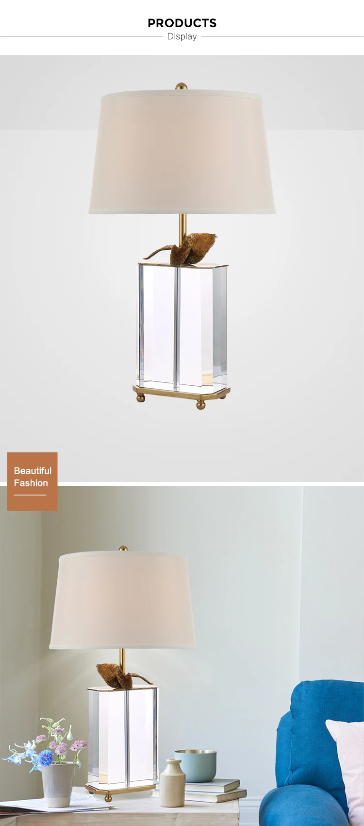 home decor modern table lamp gold
