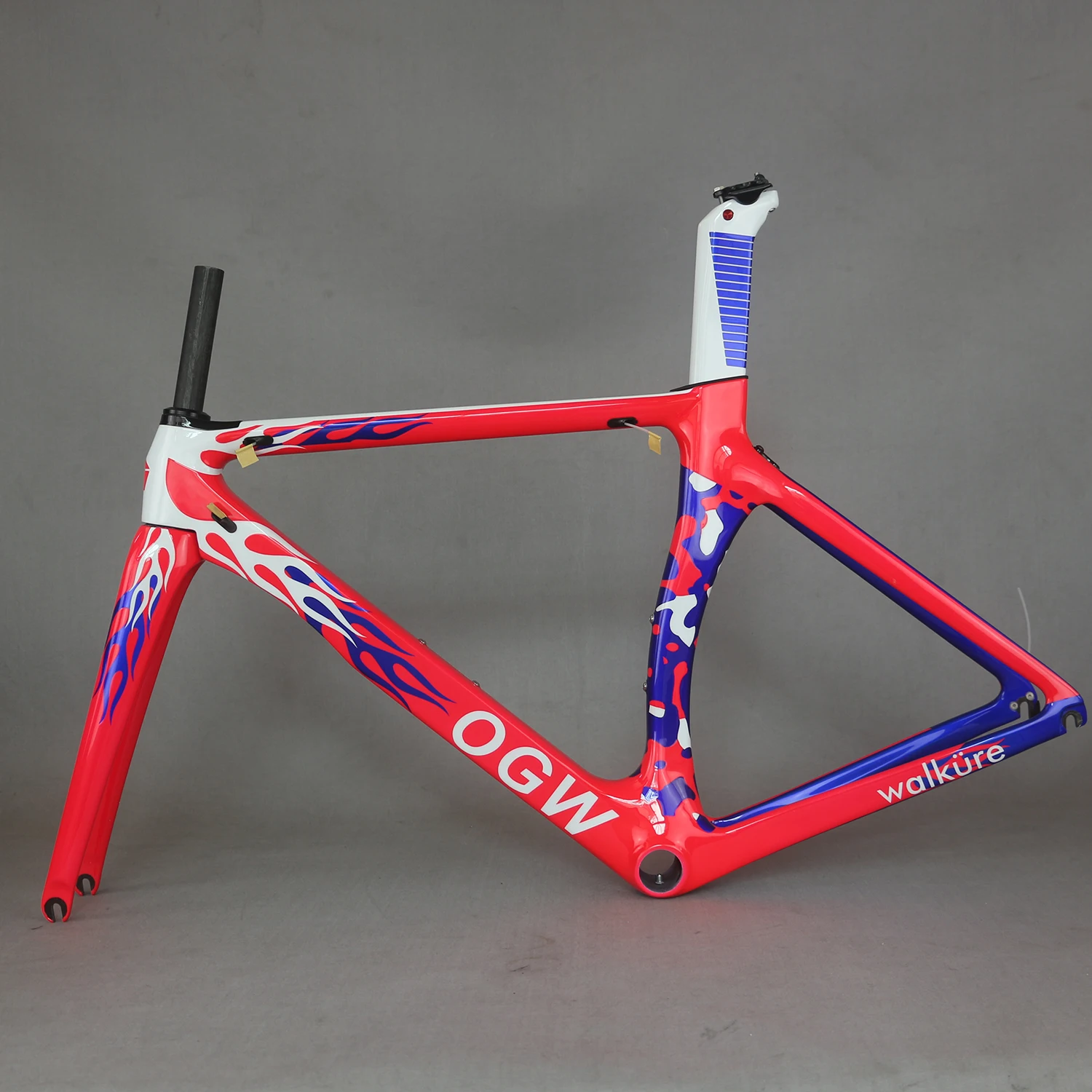 New Road Bike Frameset Carbon Fiber T700 Bicycle Frame Cycle Can Accept Custom Paint Super Light