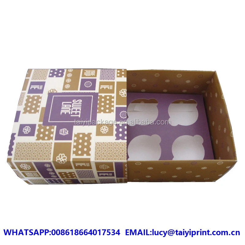 custom printed cupcake gift box