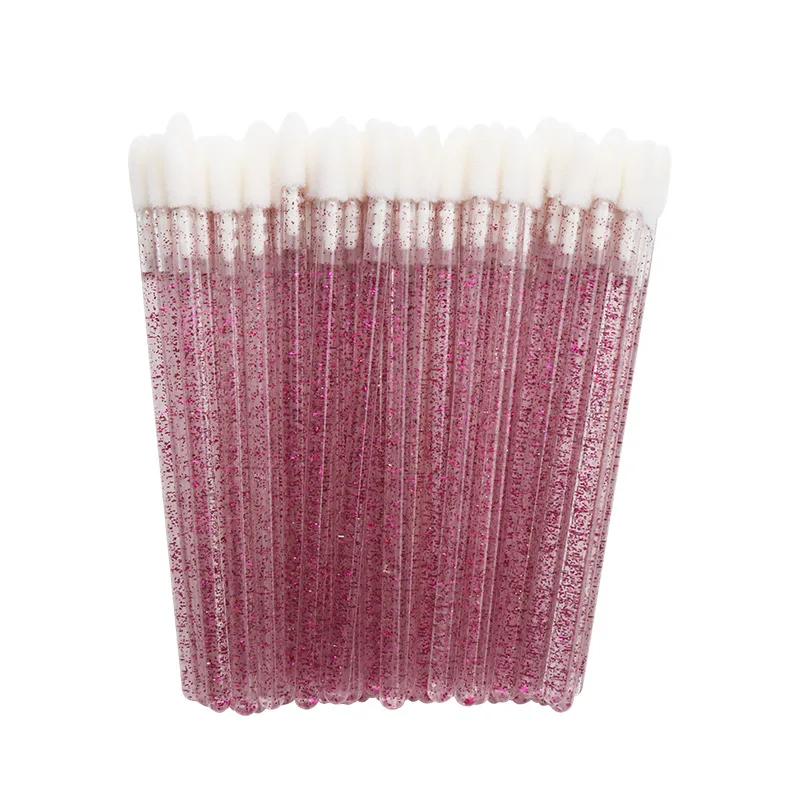 50pcs/set Lip Scrub Brush Lipstick Lip Gloss Wands Applicator Tool Make Up Beauty Glitter