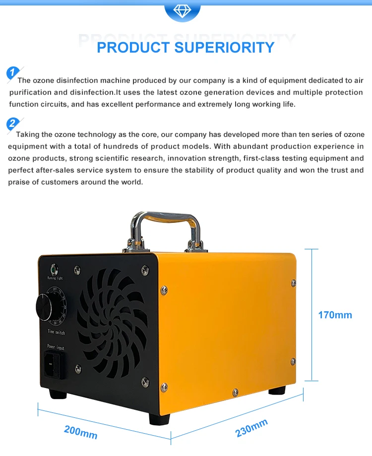 Factory direct 10g  best quality portable ozone generator ozone disinfection machine for home hotel office room
