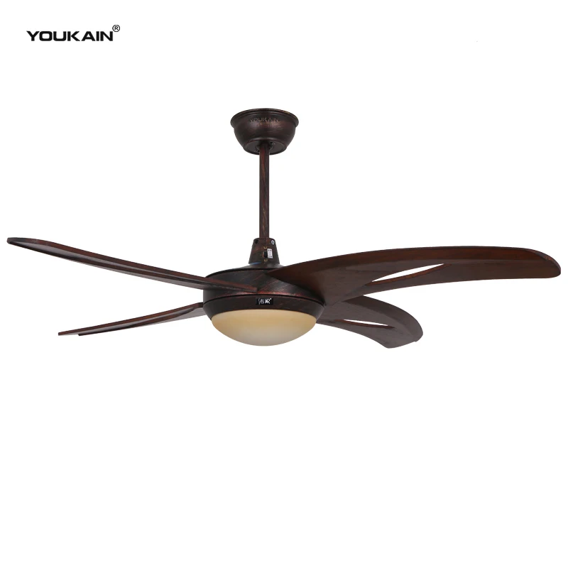 48 inch retro style electronics cooling cheap wooden fan reversible glass lamp cover orient ceiling fan with LED light