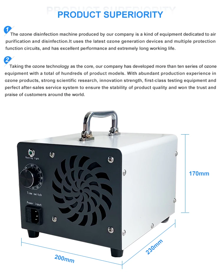 Hot selling best quality commercial portable 5g 10g 15g car ozone generator disinfection sterilizer machine