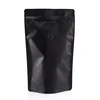 Resealable 100g 1kg 1/2lb 1lb doypack zip lock plain brown craft paper stand up pouch coffee beans bag with degassing valve