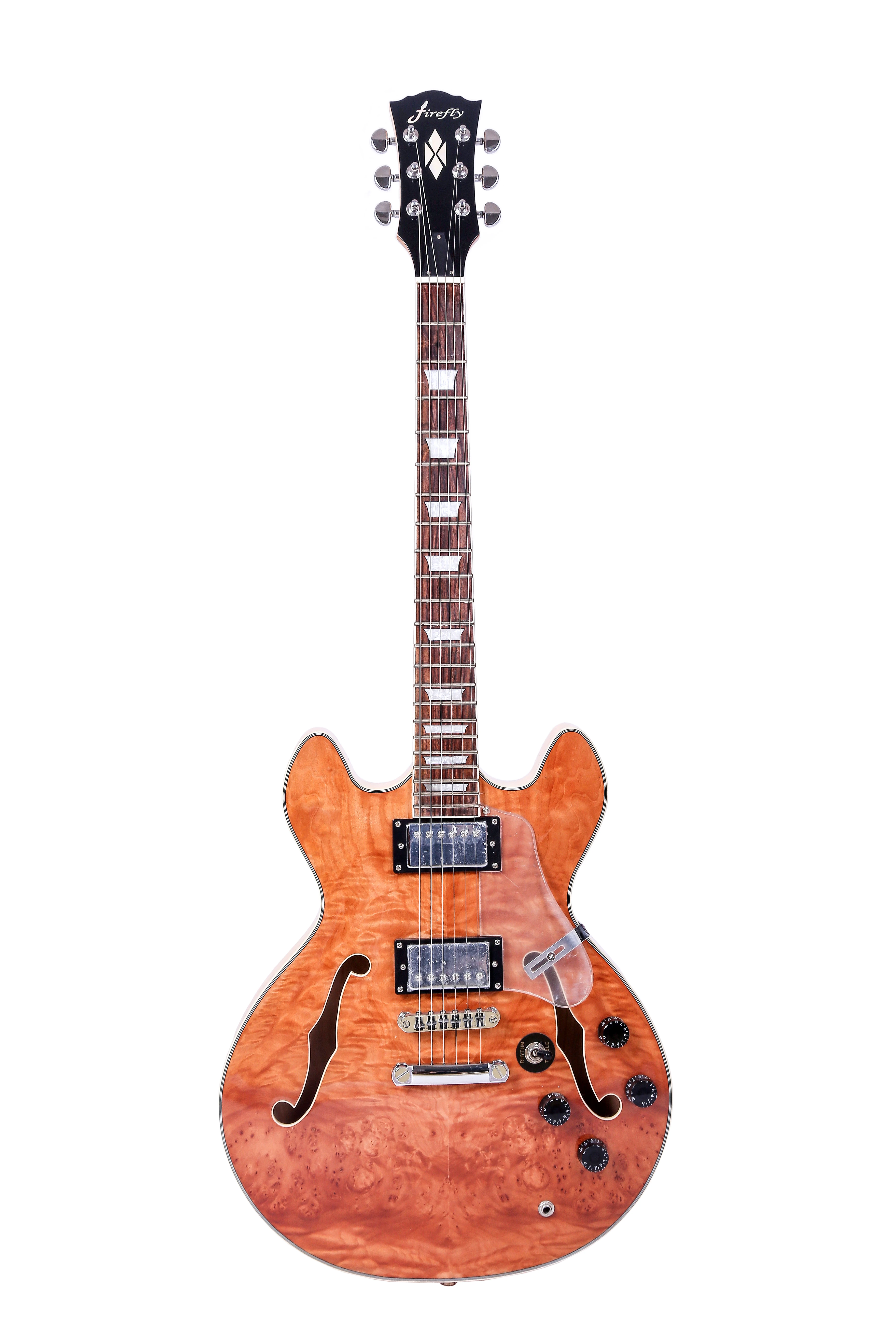 Semi Hollow Body Electric Guitar With Flamed Top Buy Guitar Wholesale