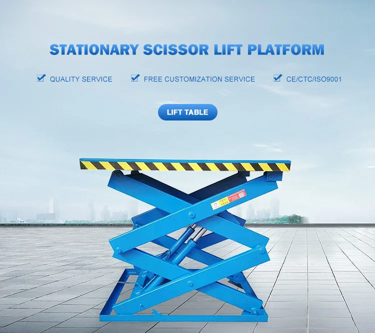 Hydraulic Stationary Scissor Lift Table 4m 5 Meter Scissor Car Parking