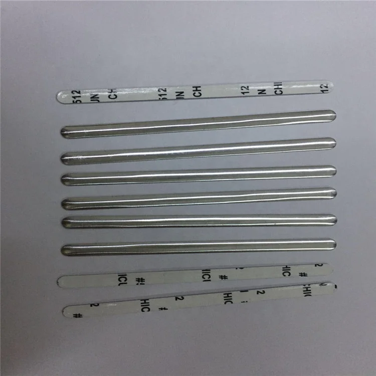 Hot Melt Adhesive Nose Clip Aluminum Nose Wire 0 5x5mm Bendable Adjustable Metal Silver Customized Steel Mask Surface Series Pcs