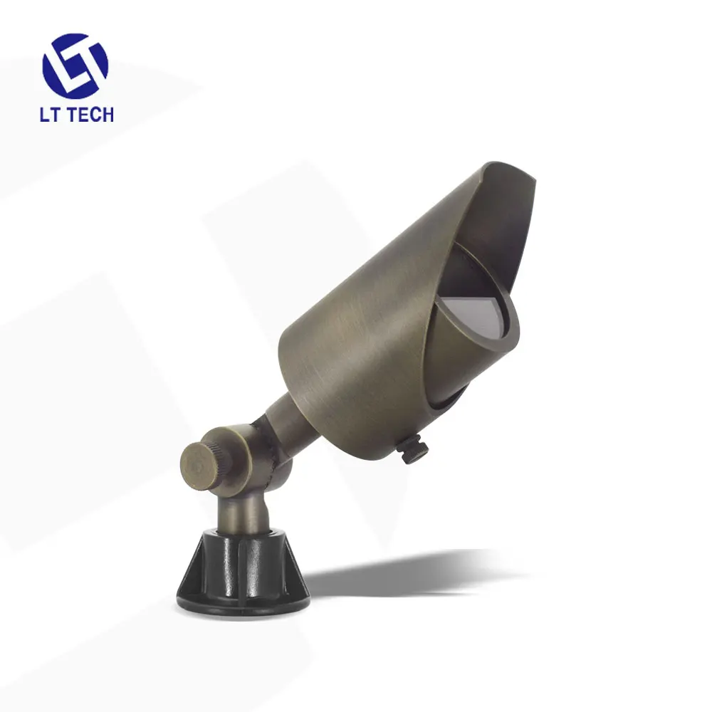 Die-Cast Brass LT2106 Low Voltage 12V 50W max Landscape lighting Accent/Spot lighting fixture with Antique/Matte Bronze Finish